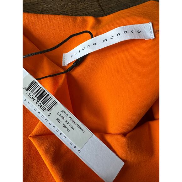 Susana Monaco Essential Strapless Tube Top Popsicle Orange XS NWT - Picture 4 of 10